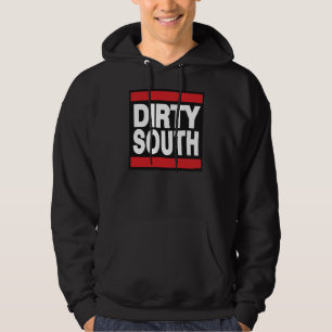 Smutsa ner södra rött sweatshirt med luva