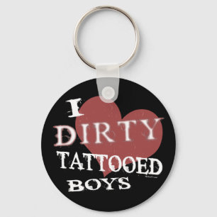 Smutsa ner tatuerade pojkar Keychain Nyckelring