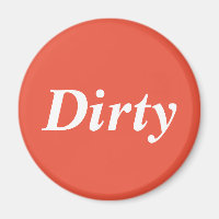 Smutsad diskmaskin orange magnet