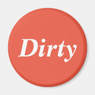 Smutsad diskmaskin orange magnet