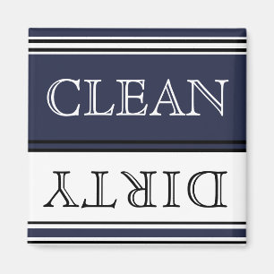 Smutsad marin Blue Dishwasher Dirty Clean Magnet