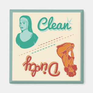 Smutsar ner den Retro rengöringen för Magnet