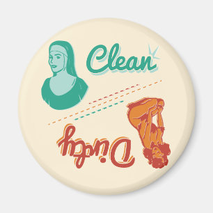 Smutsar ner den Retro rengöringen för Magnet