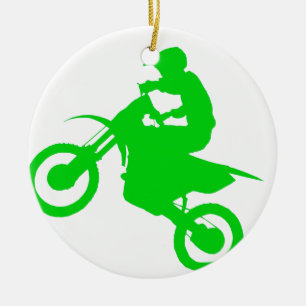 SMUTSCYKEL (grönt) Julgransprydnad Keramik