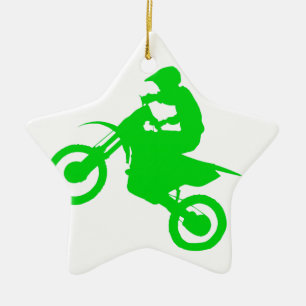 SMUTSCYKEL (grönt) Julgransprydnad Keramik