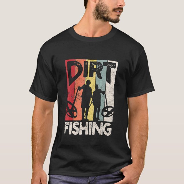 Smutsfiske - Strandskattdetektering Metalldetektor T Shirt (Framsida)