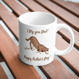 Smutsgrävande hundar - Glad fars dag. Kaffemugg