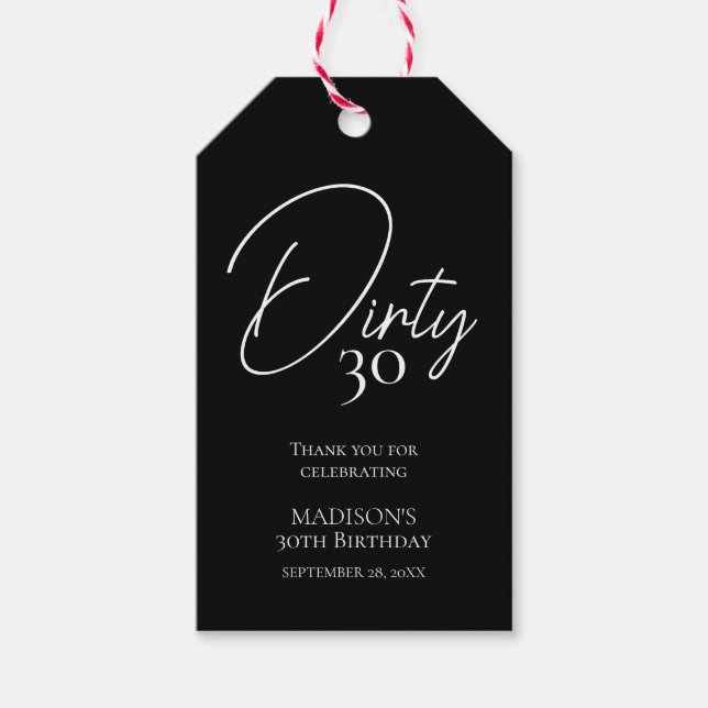 Smutsidig 30:e svartvåtsdagen presentetikett (Framsidan)