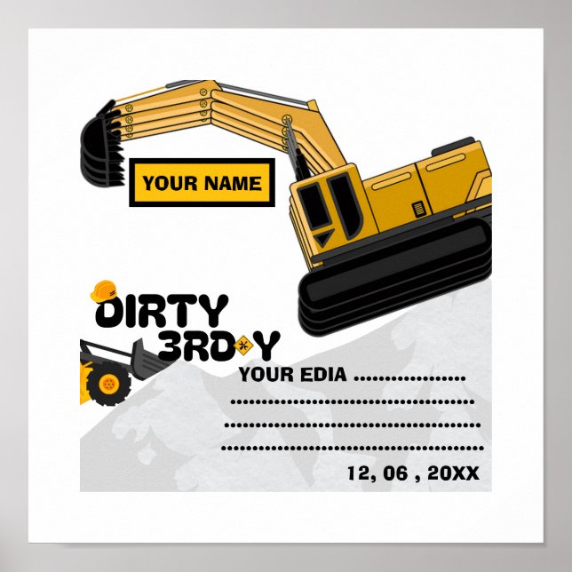 Smutsidig 3:e årsdagen poster (Framsidan)