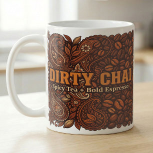 Smutsig Chai Kryddad Enkel Espresso Recept Kaffemugg