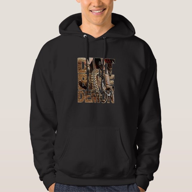 Smutsig cykel demon motorcyklist hoodie (Framsida)