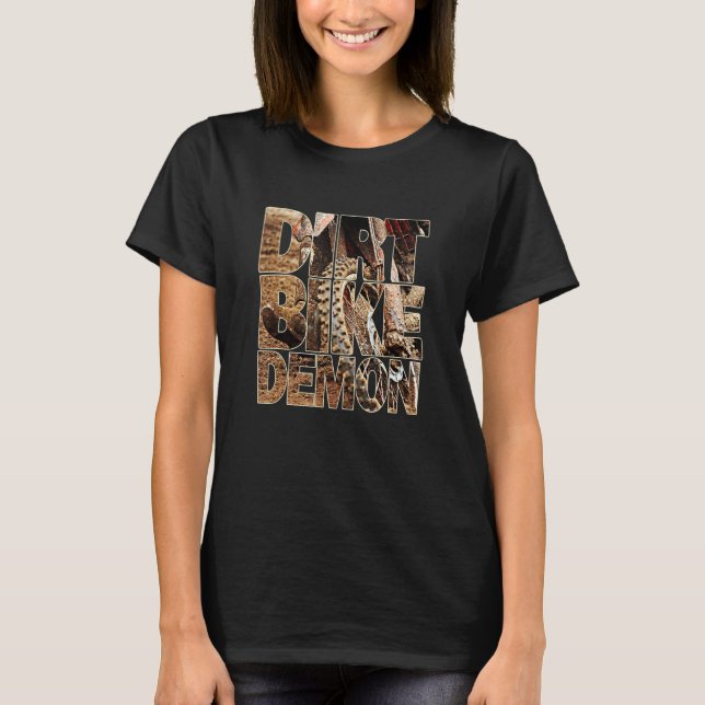 Smutsig cykel demon motorcyklist t shirt (Framsida)