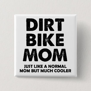 Smutsig Cykel Mamma Rolig Motocross Knappsats Badg Knapp