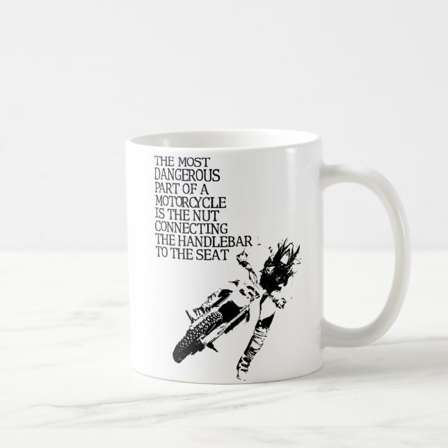 Smutsig Cykel Nöt Motocross Rolig Mugg Humor (Höger)