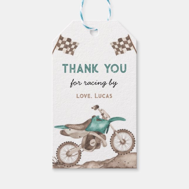 Smutsig Cykel, Racingcykel, Motocross Presentkort Presentetikett (Framsidan)