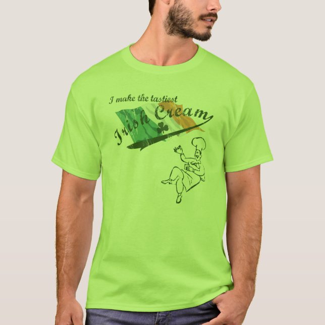 Smutsig irländsk grädde skämt herr t-shirt (Framsida)