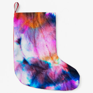 Smutsig konst. Ljusröd, lilac, rosa, gult färg. Liten Julstrumpa