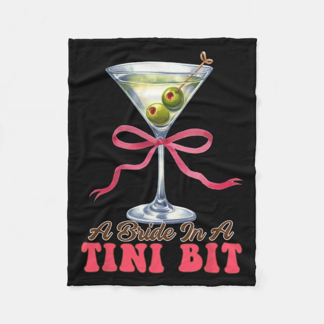 Smutsig Martini Sängkammarbrud Bröllopsbåge En Bru Fleecefilt (Framsidan)