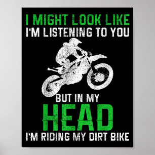 Smutsig motorcykel Motocross Enduro Roligt citat M Poster