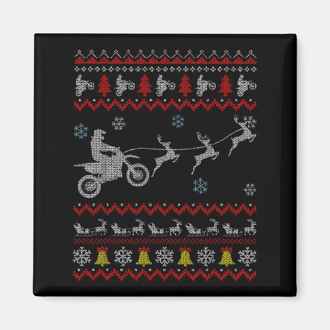 Smutsig motorcykel pyjamas ful jul cyklist magnet (Framsidan)