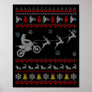Smutsig motorcykelpyjamas ful jul cyklist poster