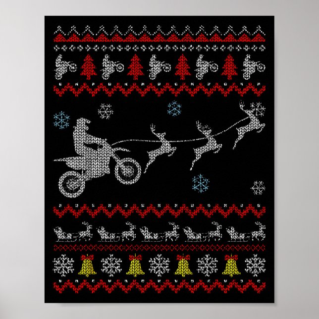 Smutsig motorcykelpyjamas ful jul cyklist  poster (Framsidan)