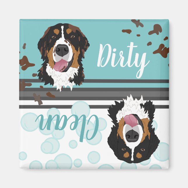 Smutsig/Ren Berner Sennenhund  Magnet (Framsidan)
