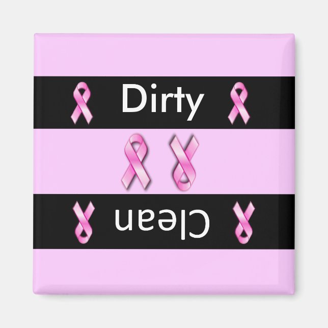 Smutsig ren bröstcancermagnet magnet (Framsidan)