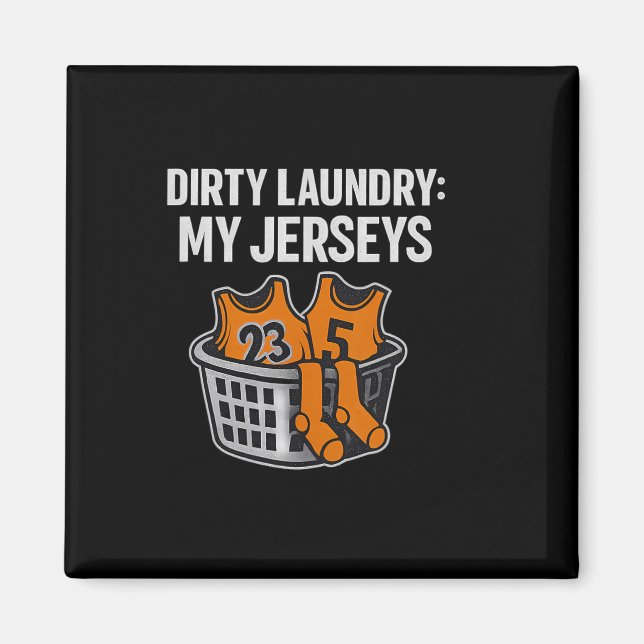 Smutsig tvätt Mina Jerseys Skämt Humor Nyhet  Magnet (Framsidan)