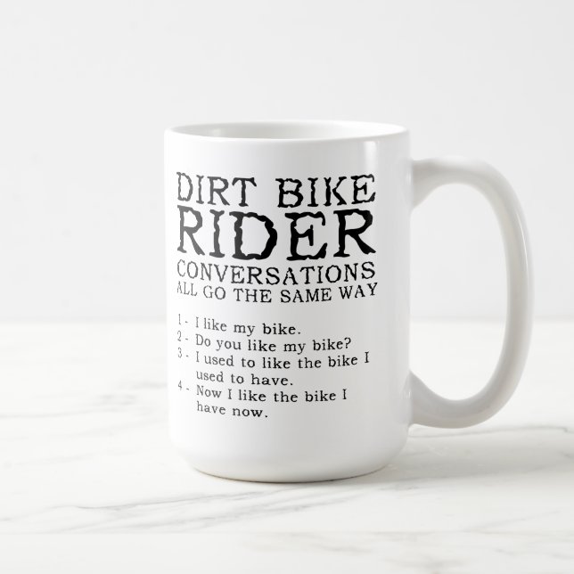 Smutsiga cykelsamtal Rolig Motocross-mugg Kaffemugg (Höger)