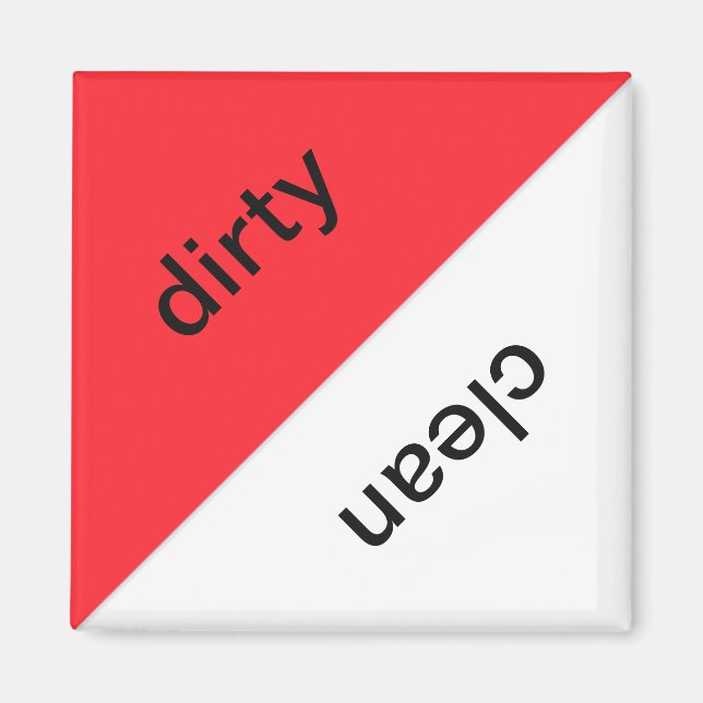 Smutsiga/rena diskmaskiner magnet (Framsidan)