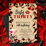 Smutsiga Trettio Cherry Martini Glam 30-årsfirande Inbjudningar<br><div class="desc">Dirty Thirty Födelsedagsinbjudan,  30-årsfest Inbjudan Kvinna,  Martini Körsbär Leopard Print Inbjudan,  Tjejsnatt Cocktailparty,  Flirtig 30-års Inbjudan,  Retro Glam Cocktail Födelsedagsinbjudan,  Gepard Print Dirty Thirty Cocktailparty Inbjudan | Coquette Svart Slinga Digital Omedelbar Nedladdning Mall</div>
