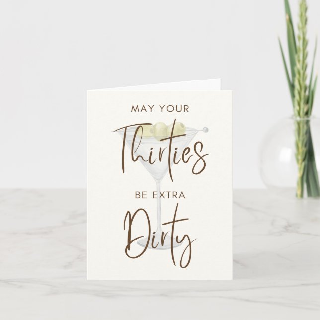 Smutsiga trettio-martini födelsedags kort (Framsida)