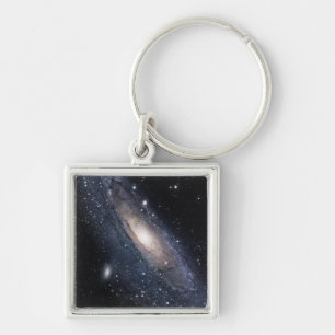 Smutsigare 31, den underbara galaxen i Andromeda Fyrkantig Silverfärgad Nyckelring