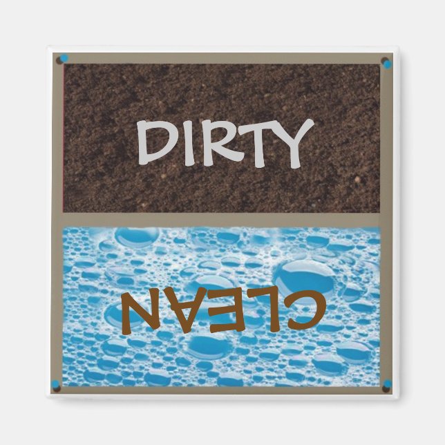 Smutsigt eller rent torr tvättmagnet magnet (Framsidan)