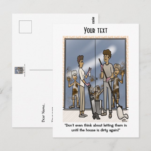 Smutsigt vykort (Fram/baksida)