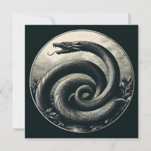 Smutsning av serpent antique Illustration Kort