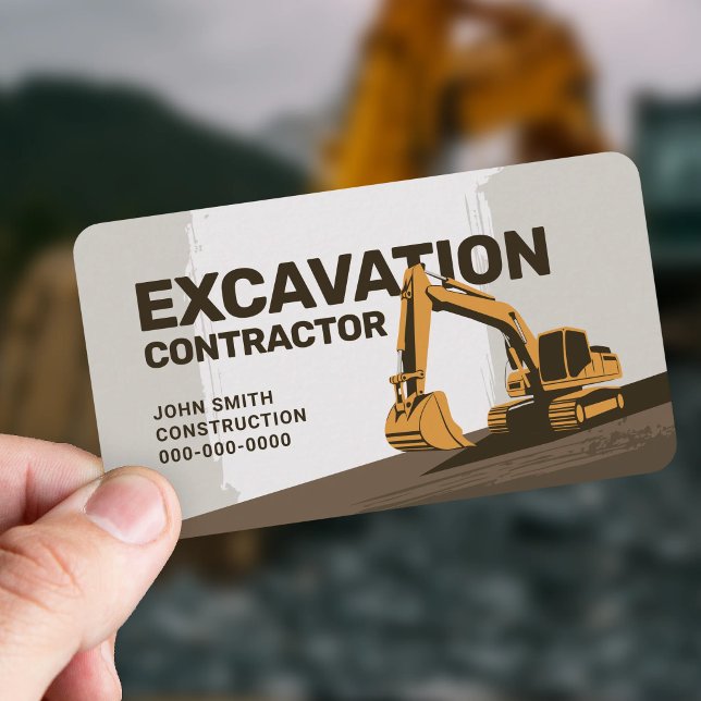 Smutsstruktur - Schaktentreprenör Visitkort (Dirt Texture - Excavation Contractor Business Card)