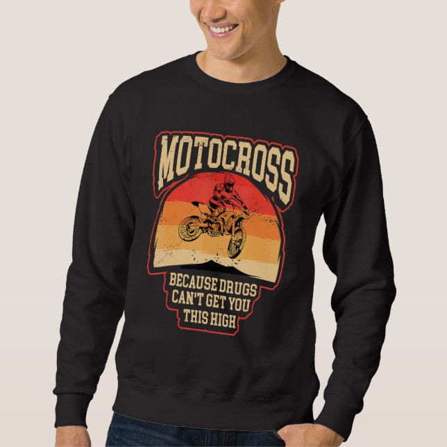Smutt cykla motocross gör att du blir hög lång ärmad tröja (Framsida)