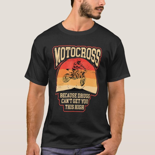 Smutt cykla motocross gör att du blir hög t shirt (Framsida)