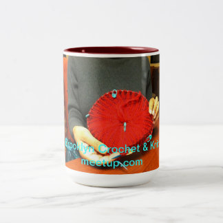 Smutt, virkning & sticka Två-Tonad mugg