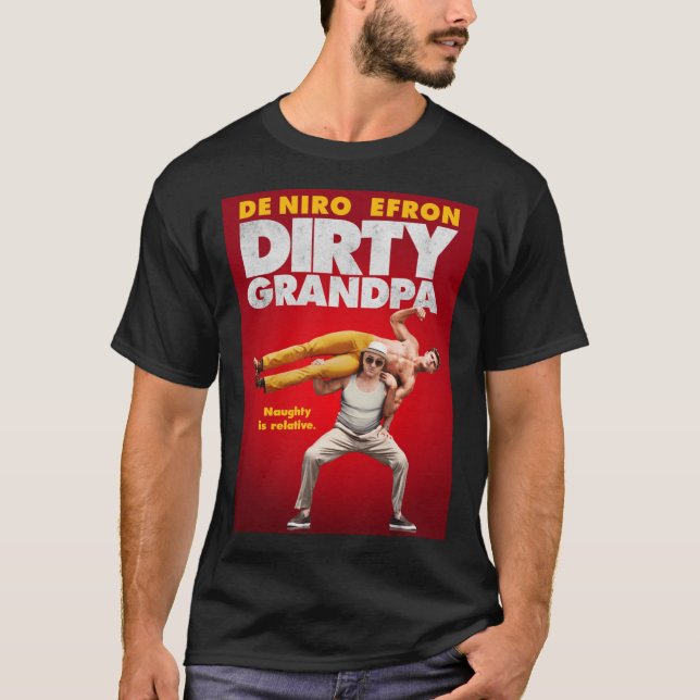 Smutty Grandpa Movie Design T Shirt (Framsida)