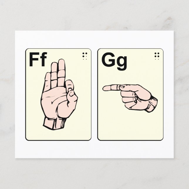Smutty Sign Language Flash-kort Flygblad (Framsidan)