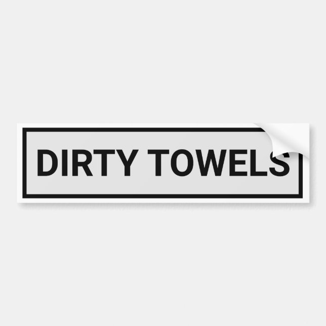 Smutty Towels-skylt Bumper-etikett Bildekal (Framsidan)