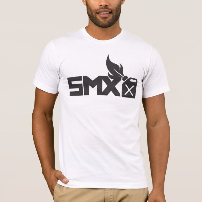 SMX-logotypvit T Shirt (Framsida)