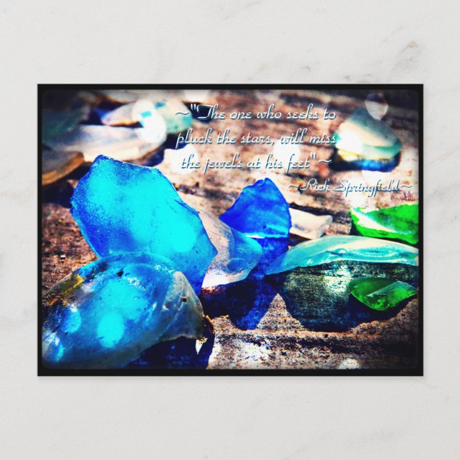 Smycken - Beach Glass PostCard Vykort (Framsida)
