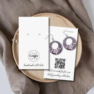Smycken för visning av QR-kod med eget varumärke ö Visitkort