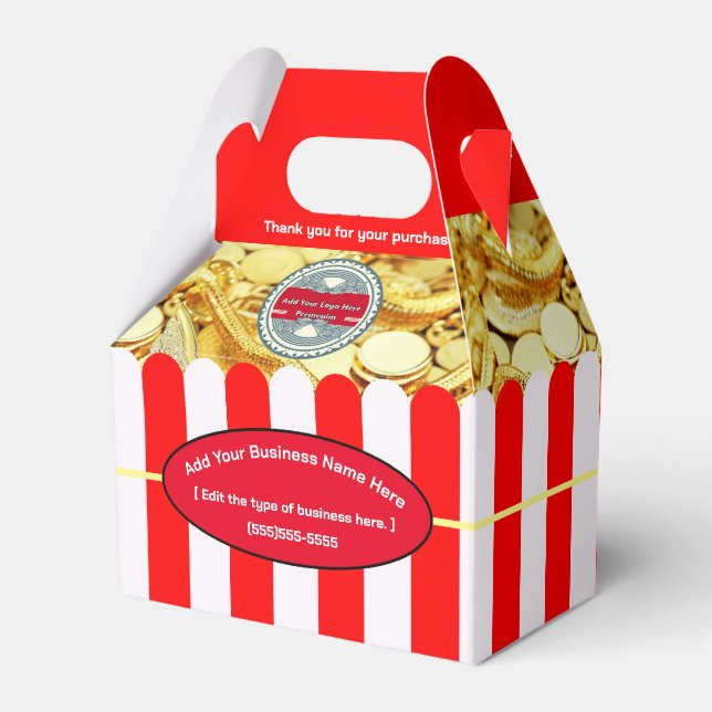 Smycken | Popcorn Majskorg | Festgåva Box Presentaskar (Framsidan Sidan)