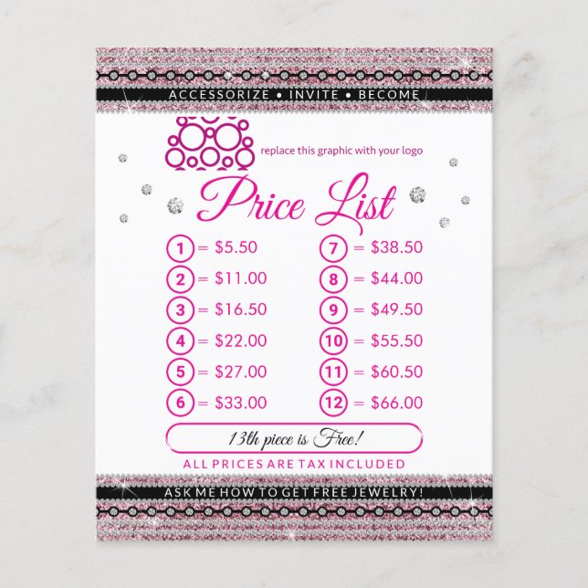 Smycken Rosa Diamant lyx Flygblad (Framsidan)