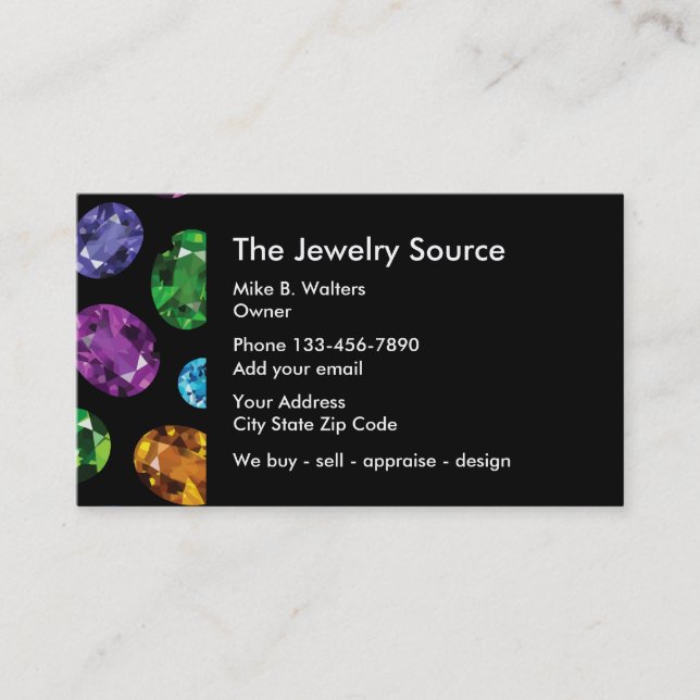 SmyckenGemstone Businesscards Visitkort (Framsida)